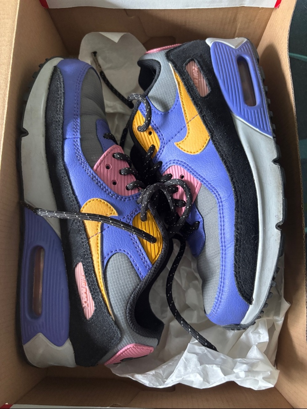 Nike Air Max Kids Sneakers in Pink, Black & White